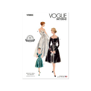 Vogue Schnittmuster V2003 - Vintage - Kleid im Stil der 50er Jahre