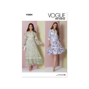 Vogue Schnittmuster - V2004 - Kleid mit Volant am Rocksaum