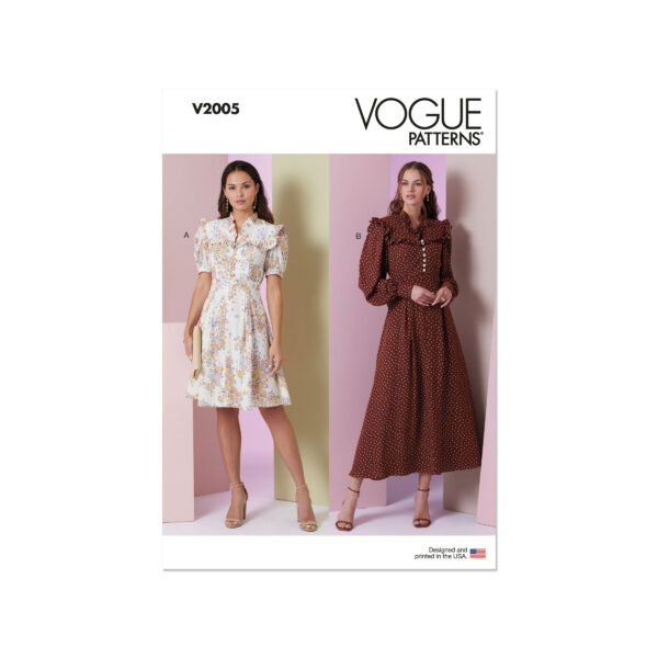 Vogue Schnittmuster V2005 - romantisch, verspieltes Kleid