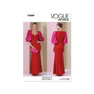 Vogue Schnittmuster - V2009 - Abendkleid mit Puffärmel
