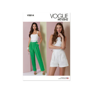 Vogue Schnittmuster - V2014 - Damenhose, Bundfaltenhose, Bundfaltenshorts