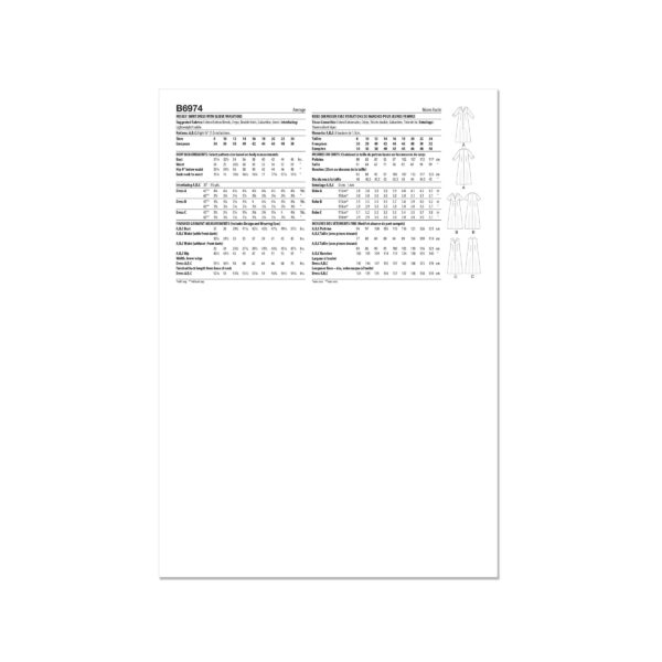 Butterick Schnittmuster - B6974 - Hemdblusenkleid, tailliert – Bild 6