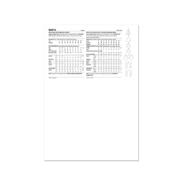 Butterick Schnittmuster - B6975 -  Set für die Dame, Hosenanzug, Kleid und Shirt – Bild 9