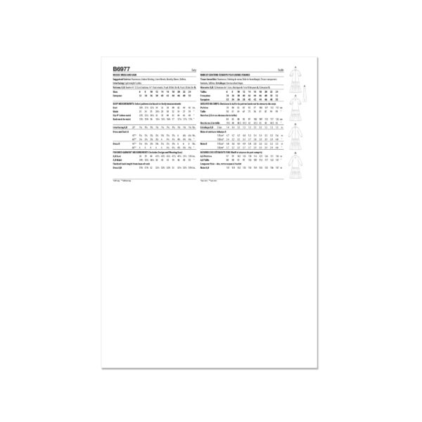 Butterick Schnittmuster - B6977 - Hemdblusenkleid mit Stufenrock – Bild 6