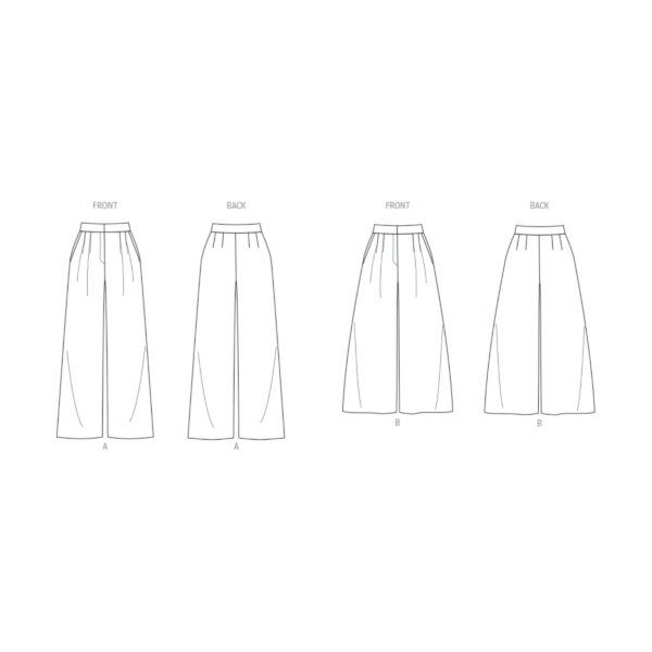 Butterick Schnittmuster - B6973 - Bundfaltenhose, Hosenrock – Bild 7