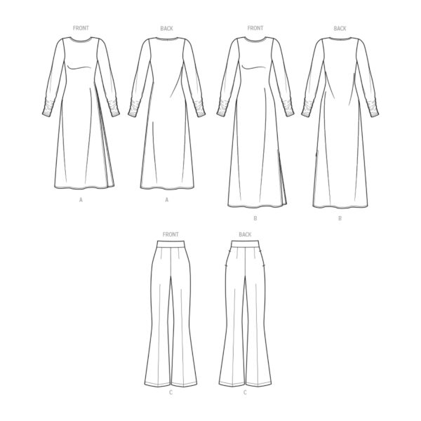 knowME Schnittmuster - ME2046 - Kleid, Tunika, und Damenhose – Bild 5