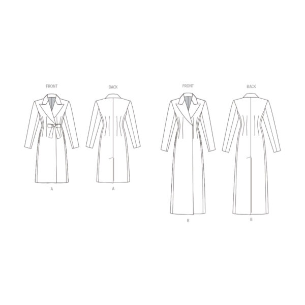 Vogue Schnittmuster - V1990 - schlichter, eleganter Damenmantel – Bild 7