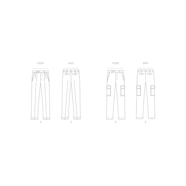 Vogue Schnittmuster V1996 - Herrenhose, 2 Varianten – Bild 7