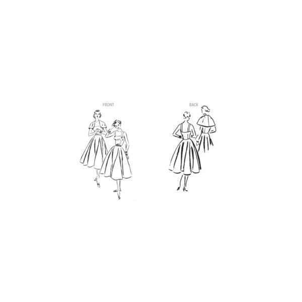 Vogue Schnittmuster - V2002 - Vintage - Kleid mit Trägern, Stil der 50er Jahre – Bild 4