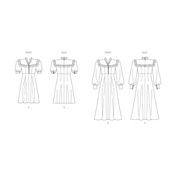 Vogue Schnittmuster V2005 - romantisch, verspieltes Kleid – Bild 7