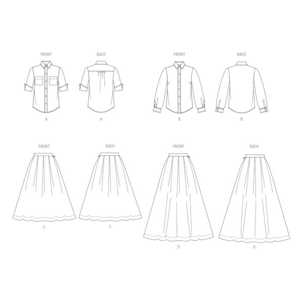Vogue Schnittmuster - V2007 - Rock und Bluse – Bild 6