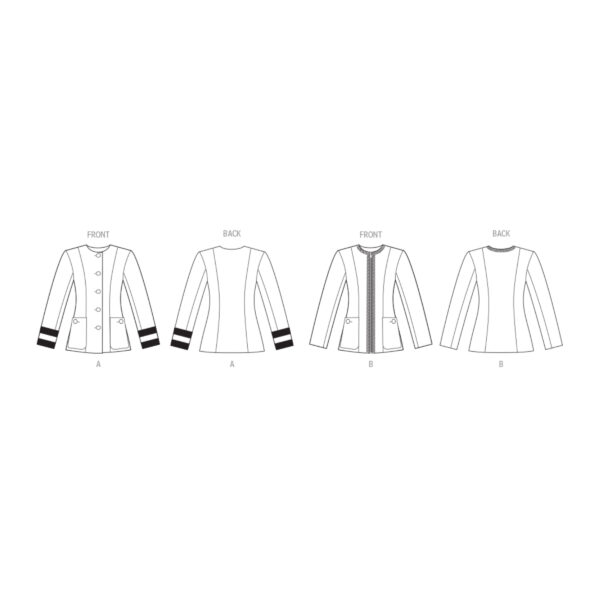 Vogue Schnittmuster - V2015 - taillierte Damenjacke, Blazer – Bild 8