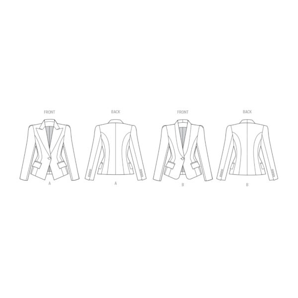 Vogue Schnittmuster V2016 - eleganter Damenblazer – Bild 9
