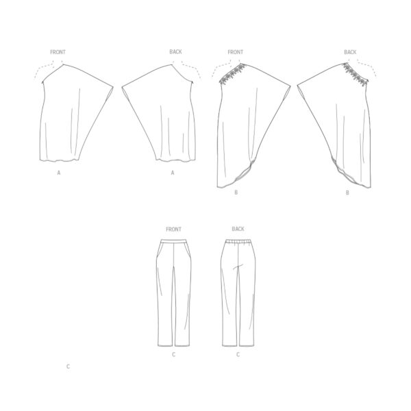 Vogue Schnittmuster V2021 - Hauskleid und Hose – Bild 6