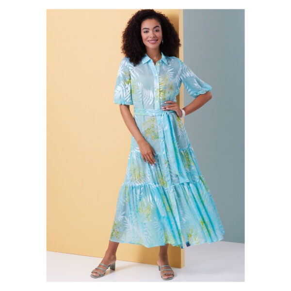Butterick Schnittmuster - B6977 - Hemdblusenkleid mit Stufenrock – Bild 2