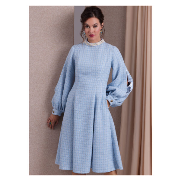 Vogue Schnittmuster V1983 - Kleid mit schön fallendem Glockenrock – Bild 2