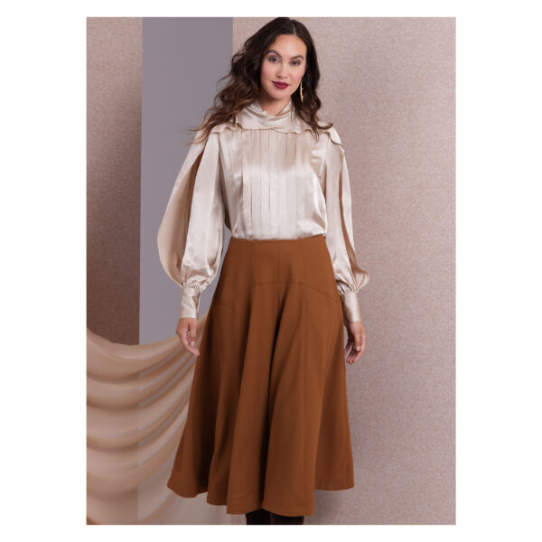 Vogue Schnittmuster V1985 - Bluse mit Falteneinsatz – Bild 2