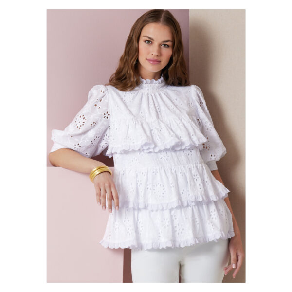 Vogue Schnittmuster - V2011 - Bluse mit üppigen Volants – Bild 2