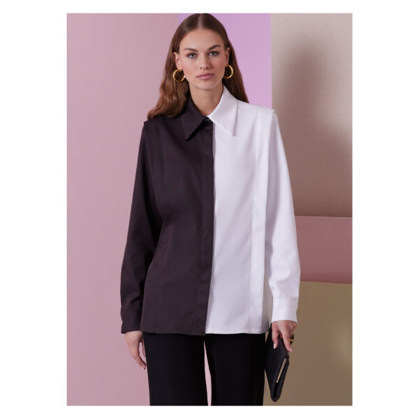 Vogue Schnittmuster V2012 - schlichte Hemdbluse mit verbreiterter Schulter – Bild 2