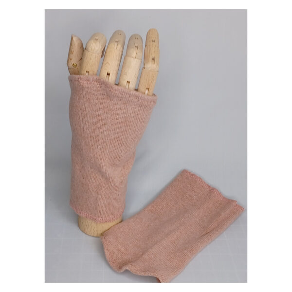 Armstulpen - Stulpen mit abgerundeter Kante vorn -  Strick - Altrosa - STu - altrosa