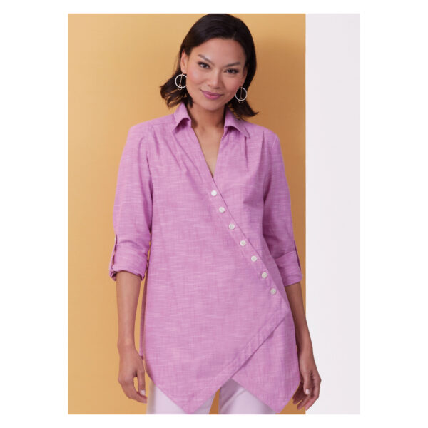Butterick Schnittmuster - B6980 - Bluse mit diagonaler Verschlussleiste – Bild 3