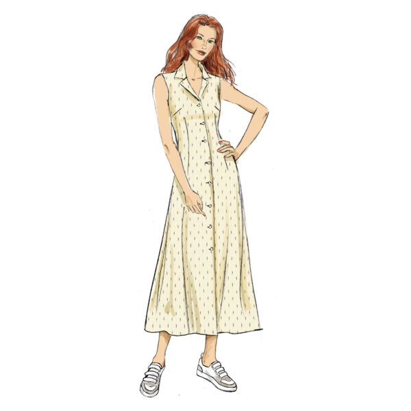 Butterick Schnittmuster - B6974 - Hemdblusenkleid, tailliert – Bild 4