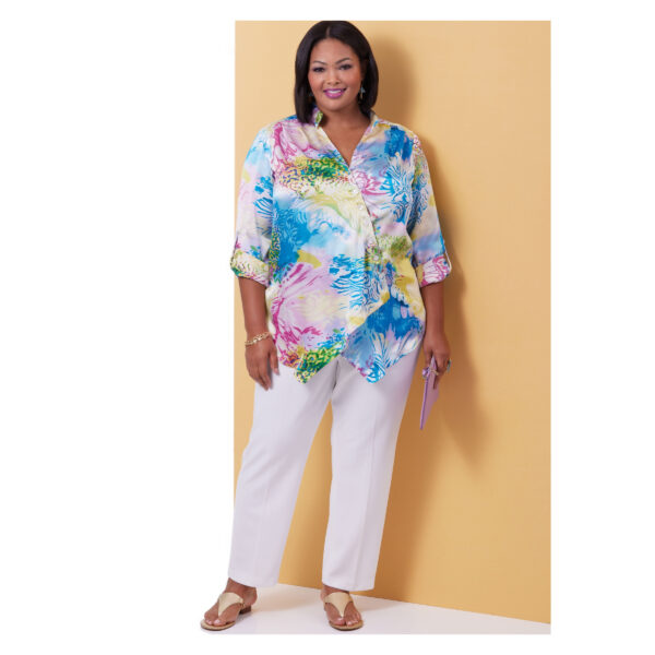 Butterick Schnittmuster - B6980 - Bluse mit diagonaler Verschlussleiste – Bild 4