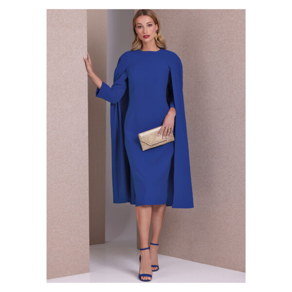 Vogue Schnittmuster V1982 - Kleid mit Umhang, Cape – Bild 4