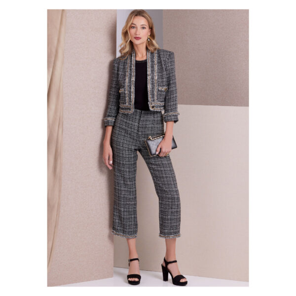 Vogue Schnittmuster V1993 - Damenhose schmal und kurze Jacke – Bild 4
