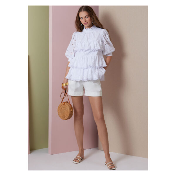 Vogue Schnittmuster - V2011 - Bluse mit üppigen Volants – Bild 4