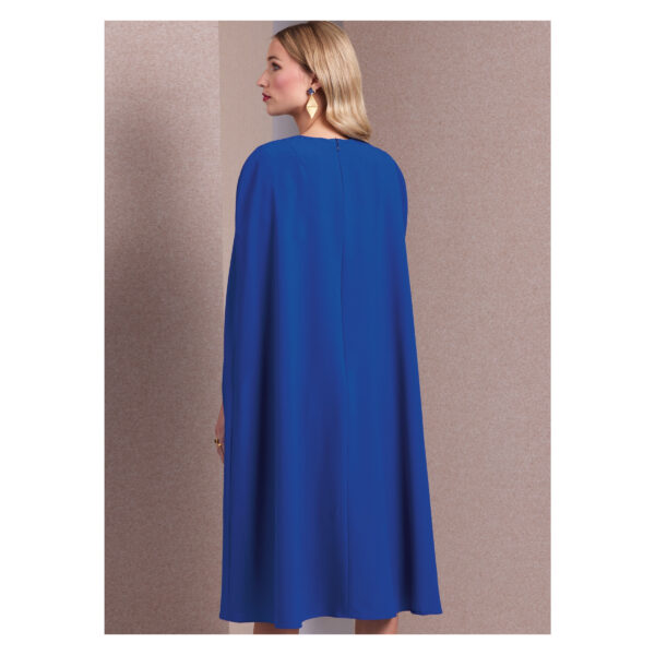 Vogue Schnittmuster V1982 - Kleid mit Umhang, Cape – Bild 5