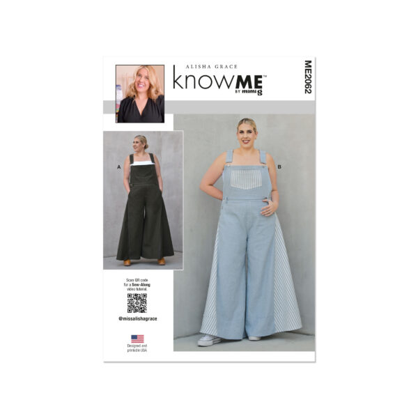 knowME Schnittmuster - ME2062 - Latzhose, Latzjeans mit Schlag