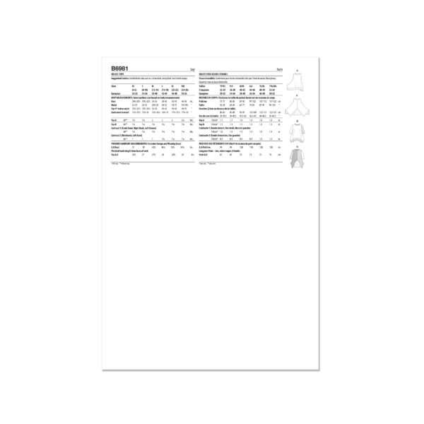 Butterick Schnittmuster - B6981 - Bluse, Damenshirt – Bild 8