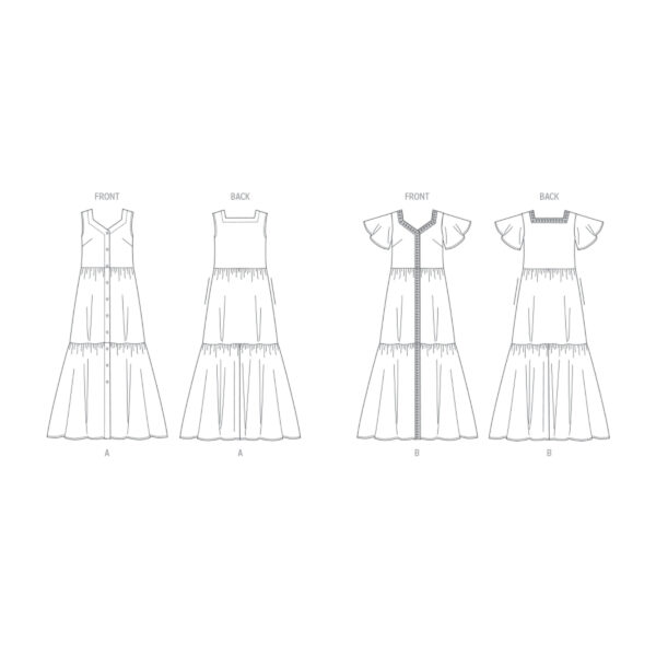 Butterick Schnittmuster - B6983 - Sommerkleid mit Stufenrock – Bild 5