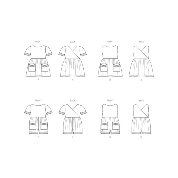 Butterick Schnittmuster - B6987 - Kinderkleid, Kinderoverall – Bild 8