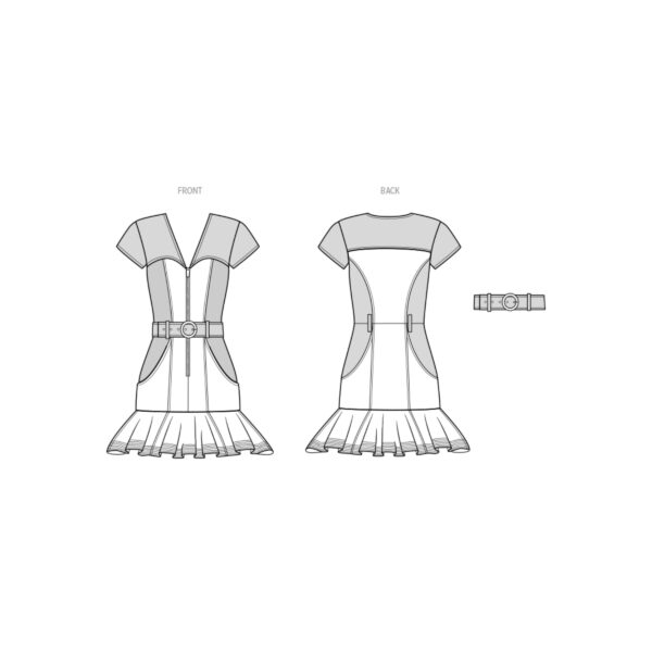 knowME Schnittmuster - ME2066 - Kleid mit Volant am Rock – Bild 5