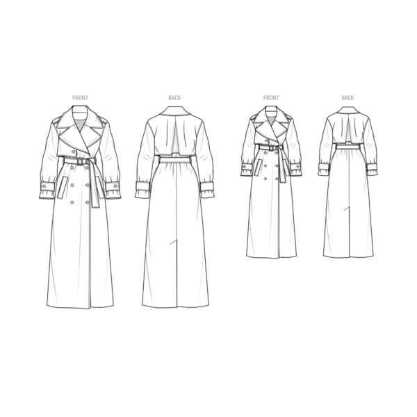 knowME Schnittmuster - ME2069 - Trenchcoat - Damen und Kind – Bild 5