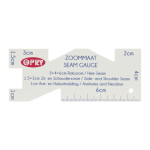 OPRY Saumschablone - Saumhilfe - 10 x 4 cm