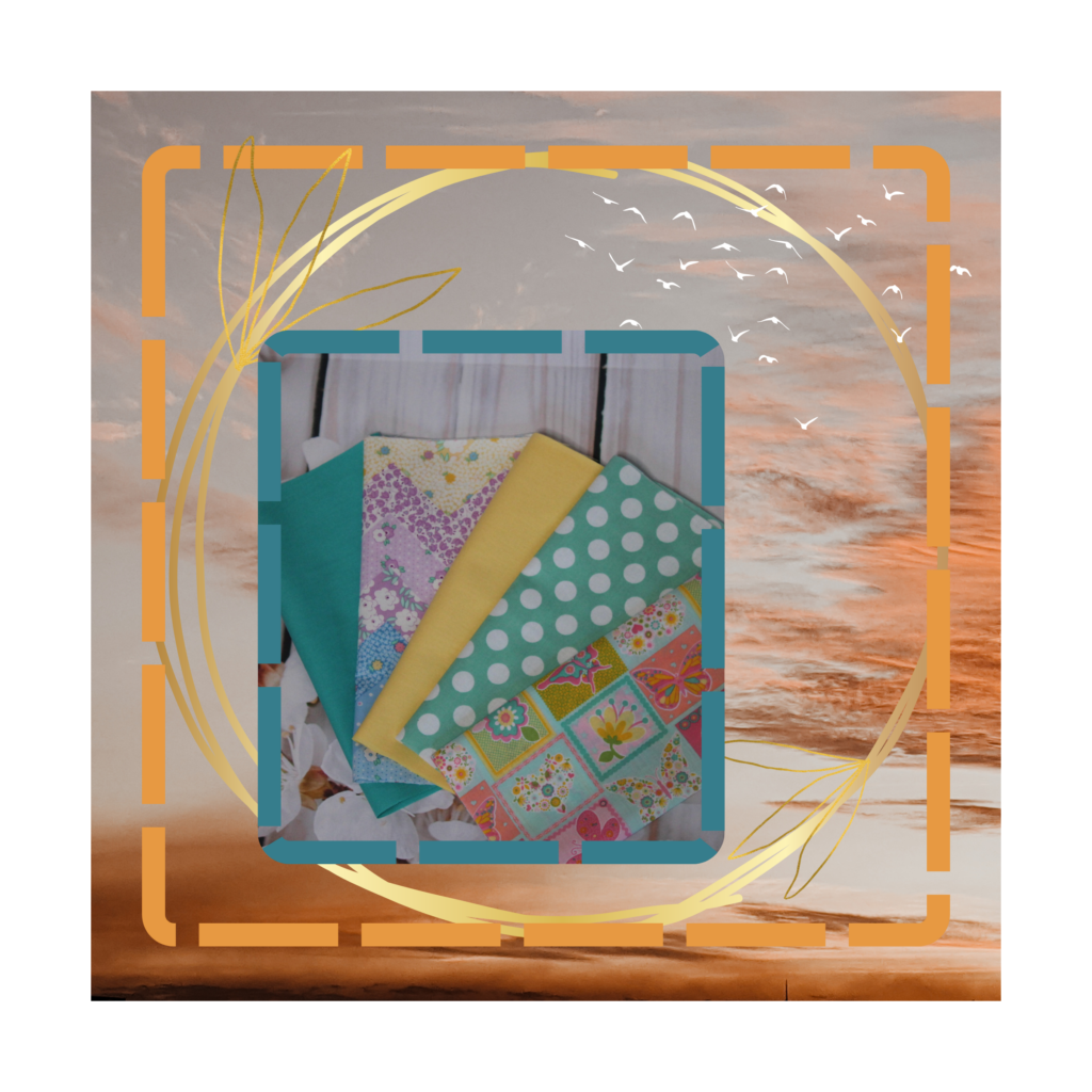 Patchwork Stoffpakete mit farblich angestimmten Baumwollstoffen zum Patchworken und Quilten