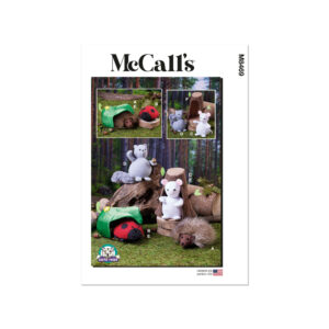 McCalls Schnittmuster M8469 - Plüschtiere - Eichhörnchen, Igel, Marienkäfer, Maus, Baum, Blatt