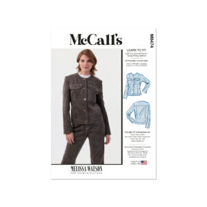 McCalls Schnittmuster M8474 - Jeansjacke ohne Kragen für Damen