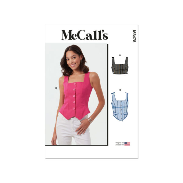 McCalls Schnittmuster M8478 - Sommertop im Corsagenstil