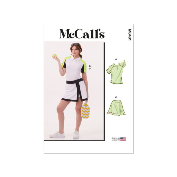 McCalls Schnittmuster M8481 - sportliches Damenoutfit, Tenniskleidung