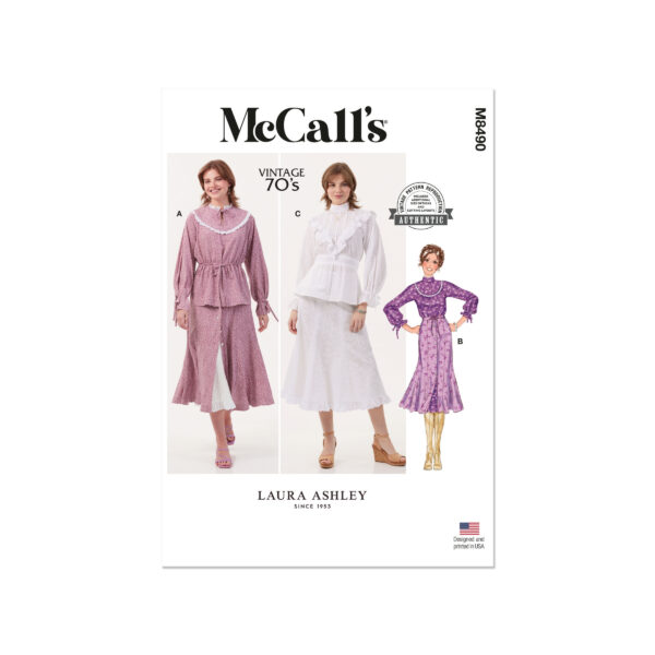 McCalls Schnittmuster M8490 - Vintage - Rock und Bluse in Kombination - 70 er Jahre