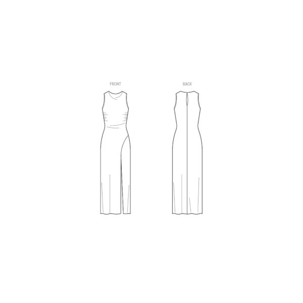 McCalls Schnittmuster M8446 - elegantes Abendkleid mit hohem Beinschlitz – Bild 4