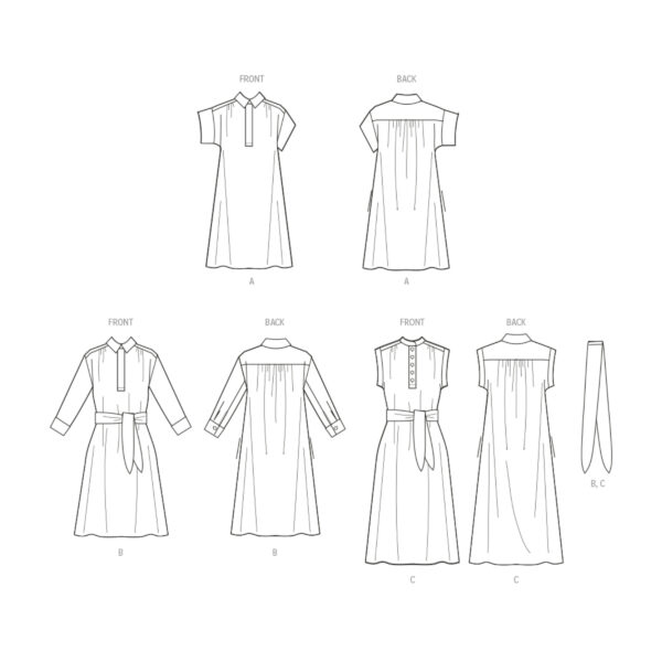 McCalls Schnittmuster M8449 - sommerliches Kleid, Hemdkleid – Bild 7