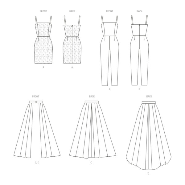 McCalls Schnittmuster M8450 - Kleid, Overall, Überrock – Bild 8