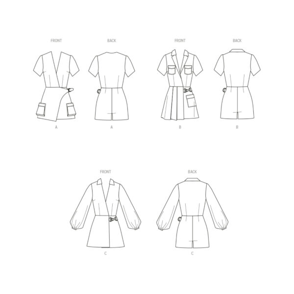 McCalls Schnittmuster M8454 - kurzer Sommeroverall für Damen – Bild 7