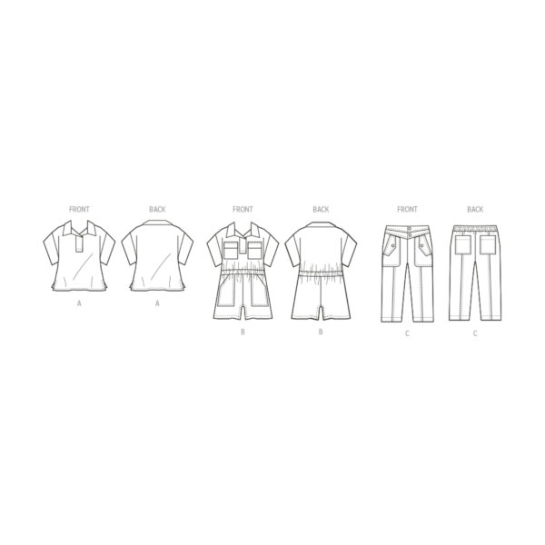 McCalls Schnittmuster M8461 - Kleinkinder - Hemd, Hose, Overall – Bild 7