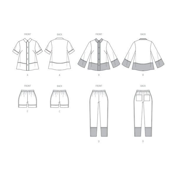 McCalls Schnittmuster M8484 - Hausanzug, Homewear für Damen – Bild 10